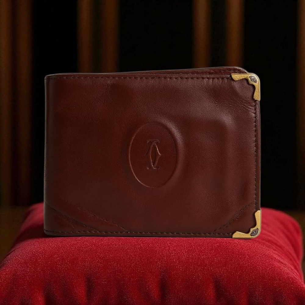 Cartier Luxury Brown Leather Wallet